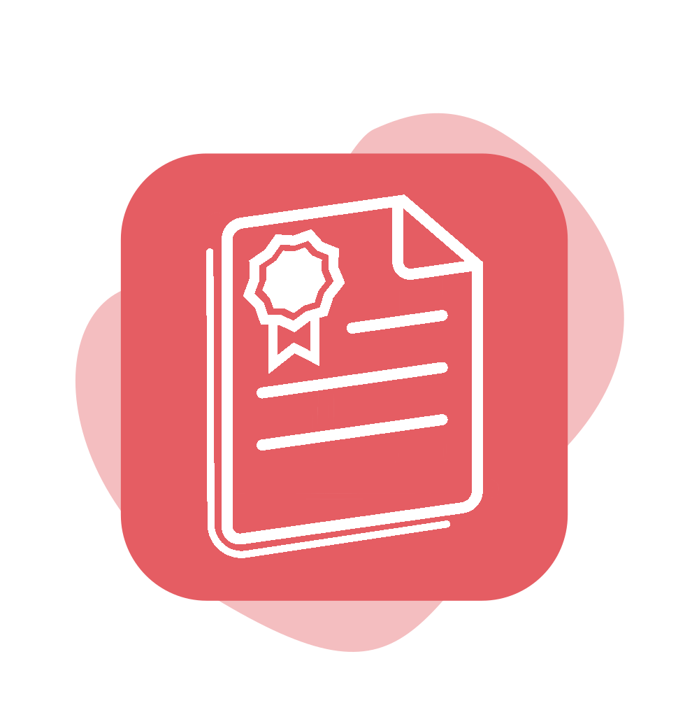 Icon representing a certyficate